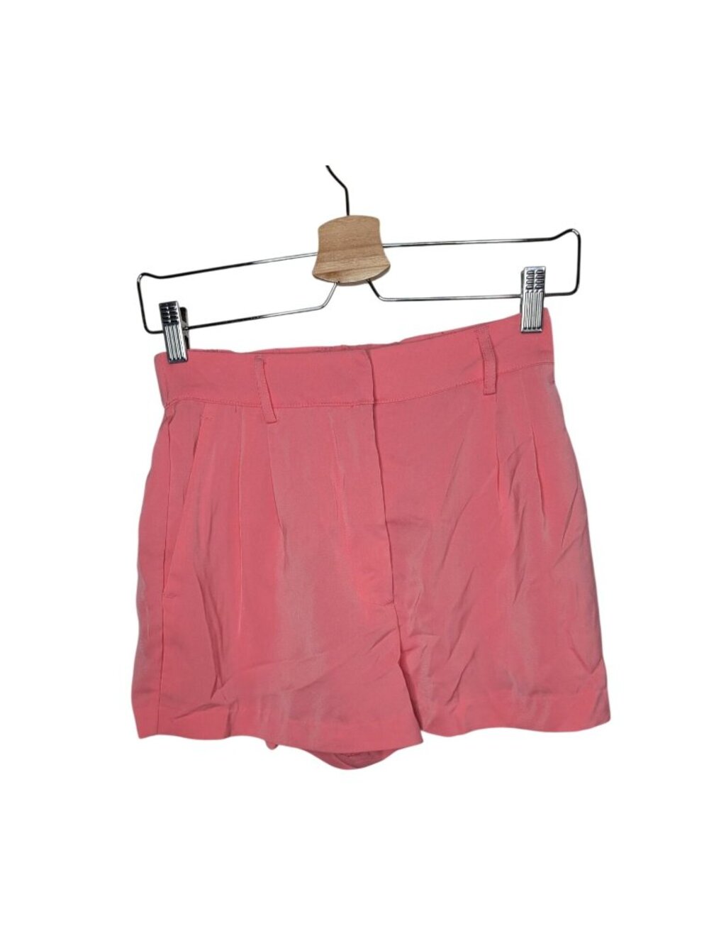 Z Supply Coral Pink Flat Front High-Waisted Dress Shorts XS